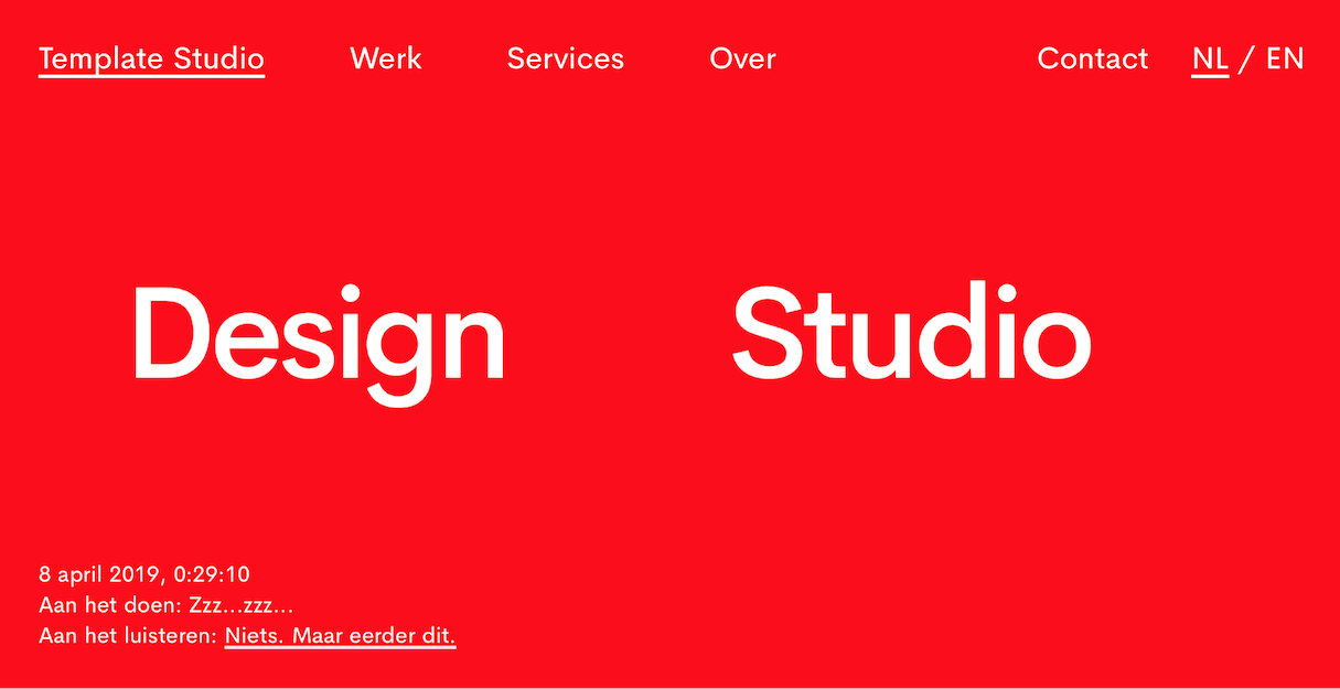 minimalist web design high contrast colors