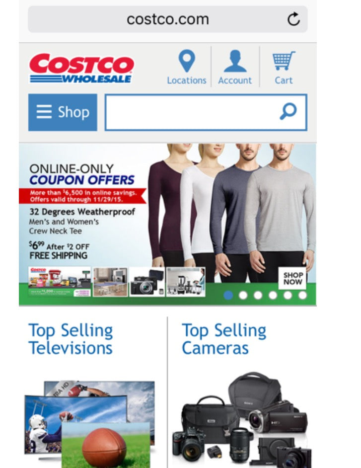 Mobile UX - Costco