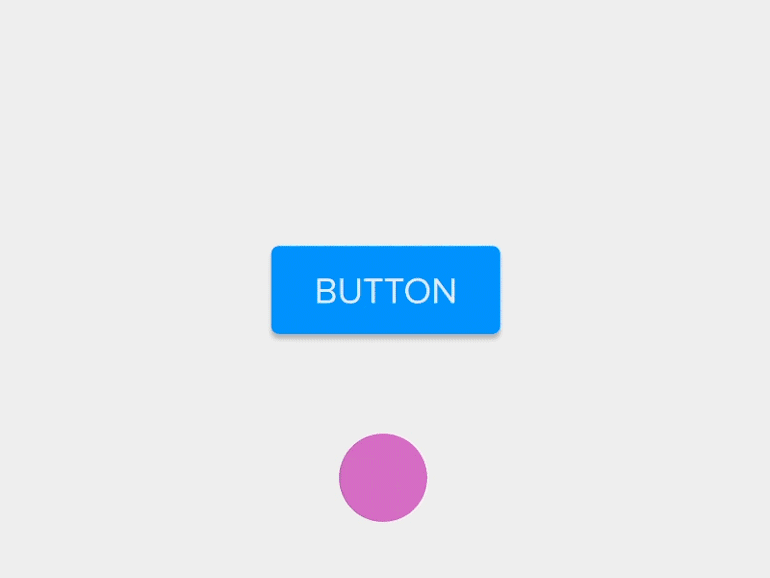 mobile app animation: a CTA button responding to a user interaction