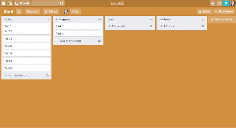 remote management: trello home