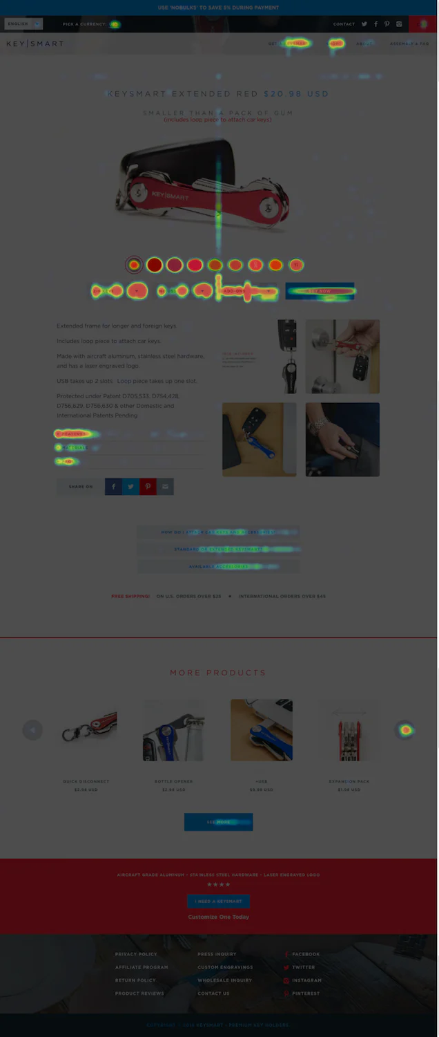 Research that drives A/B testing: Heat and scroll map