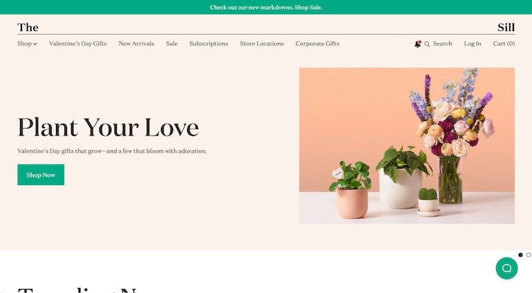 Plant Your Love desktop version of website