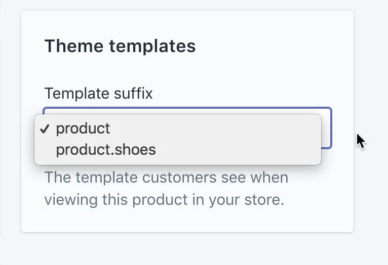 shopify alternate templates: template suffix