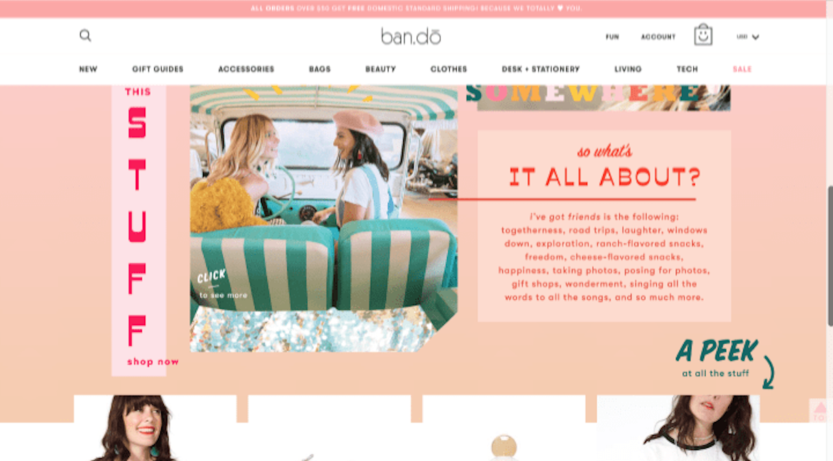 shopify stores: bando designs stuff