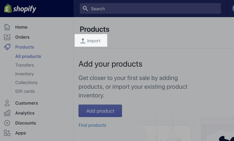 shopify upload product csv - import products