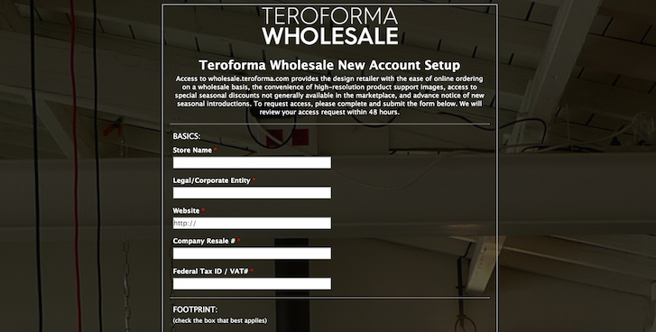 Wholesale customer application form example