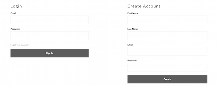 Account login: wholesale shopify store design