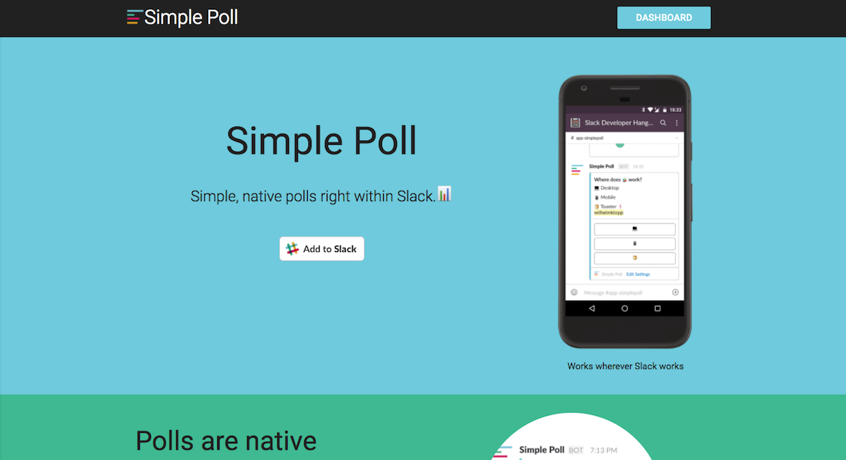 Slack integrations 2017: Simple poll