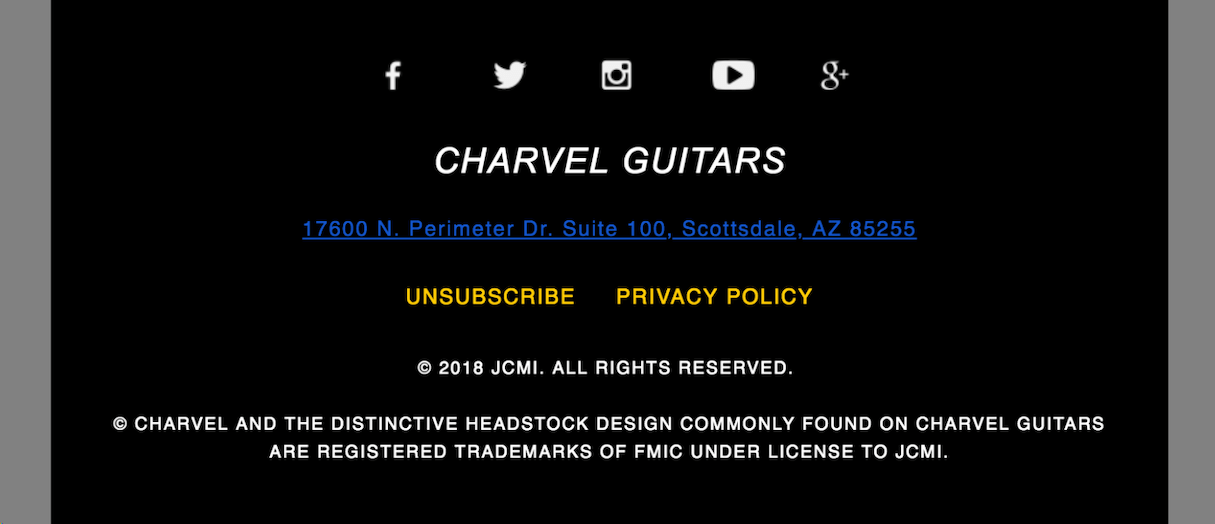 transactional emails: guitars