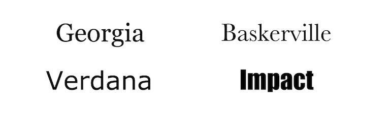 typography: 2 sets of complimentary type-face