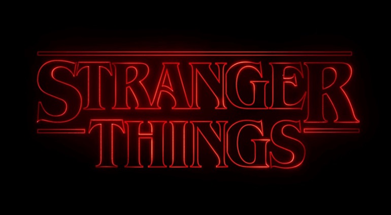 typography: the "Stranger Things" TV show name conveying a specific mood