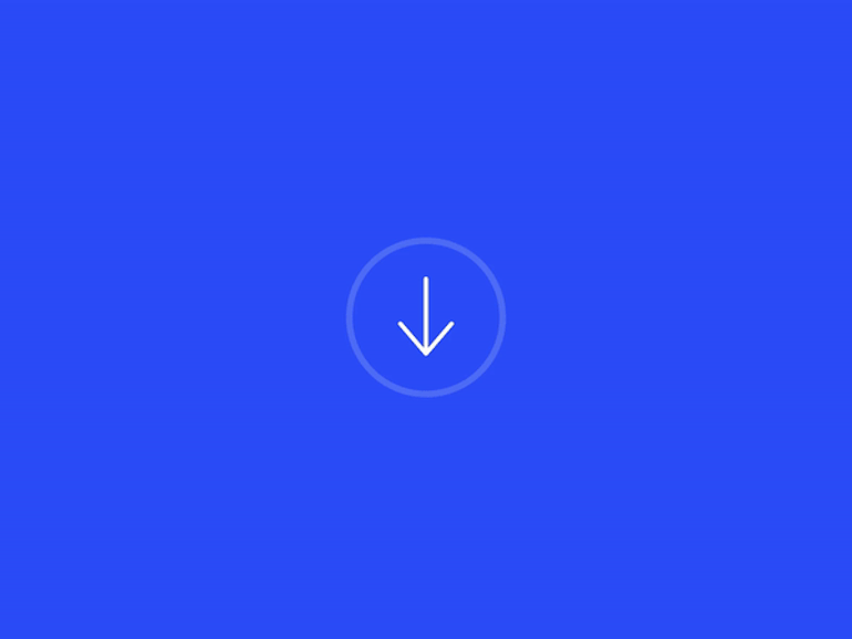 usability heuristics: data loading animation against a blue background