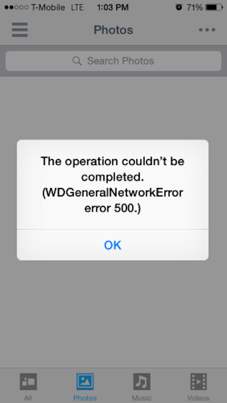 usability heuristics: error message pop-up on iphone screen