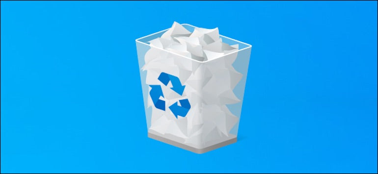 usability heuristics: windows 10 trash bin icon
