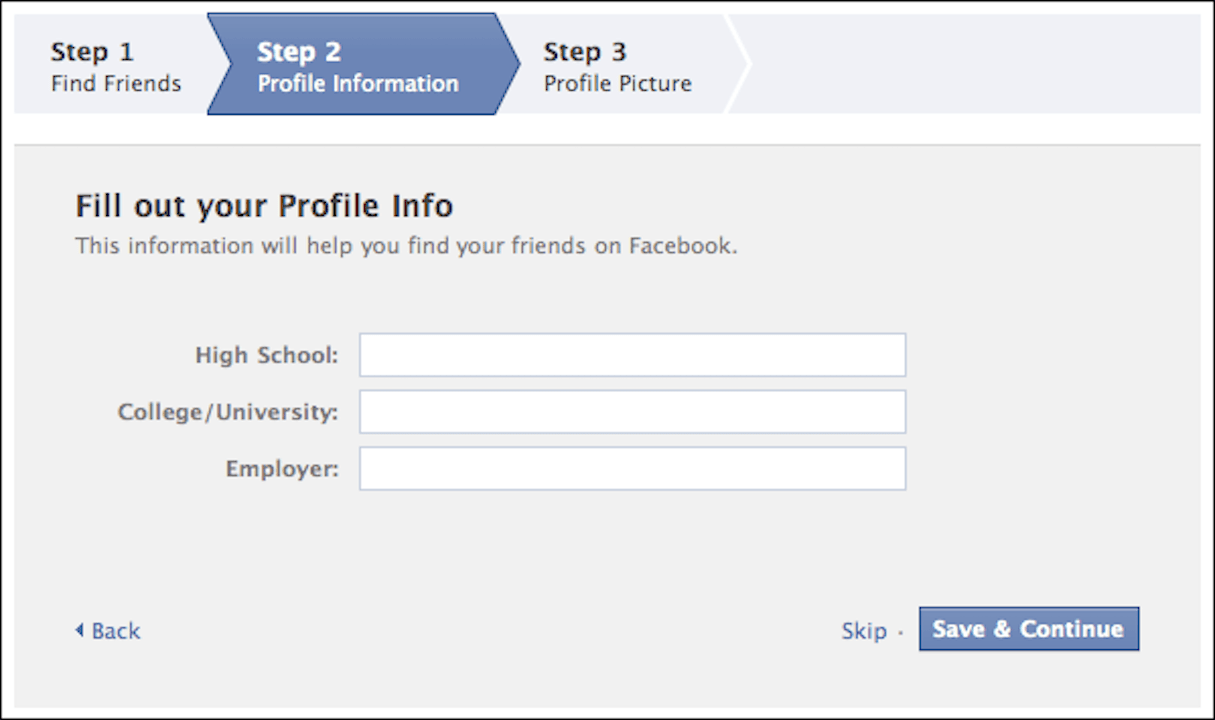 user flow: facebook