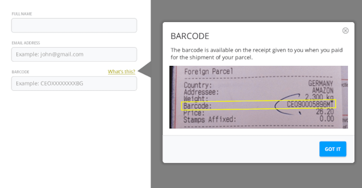 user flow: help link