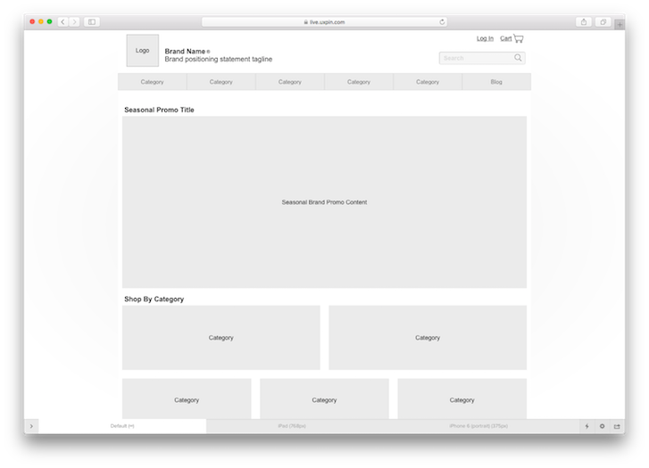 UX Design: Wireframe