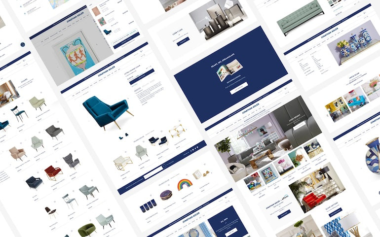 image of a collage of multiple shopify homepages 