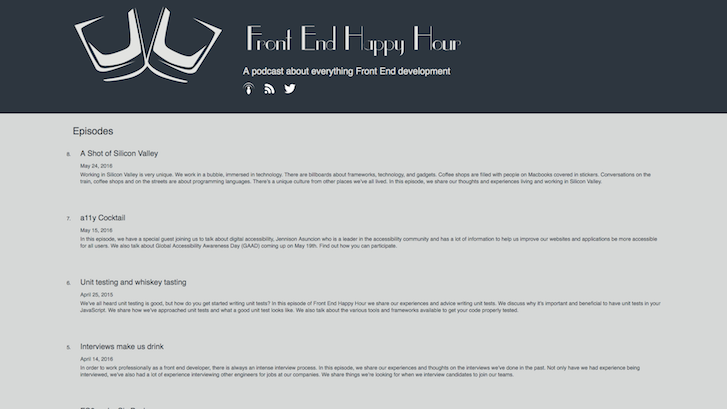 Web Design Podcasts: Front End Happy Hour