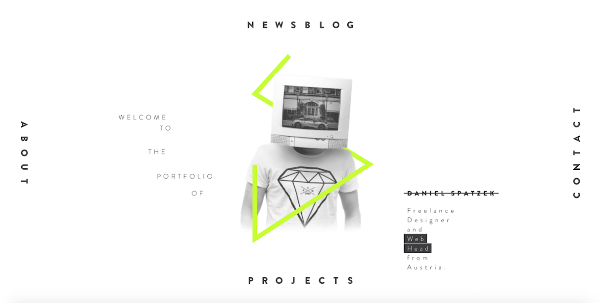 Web design portfolio inspiration: Daniel Spatzek