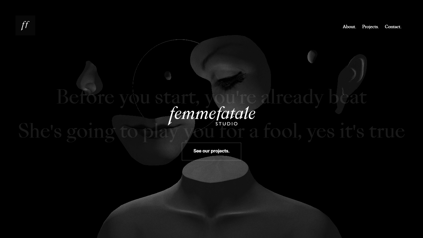 Web design portfolio inspiration: Femme Fatale