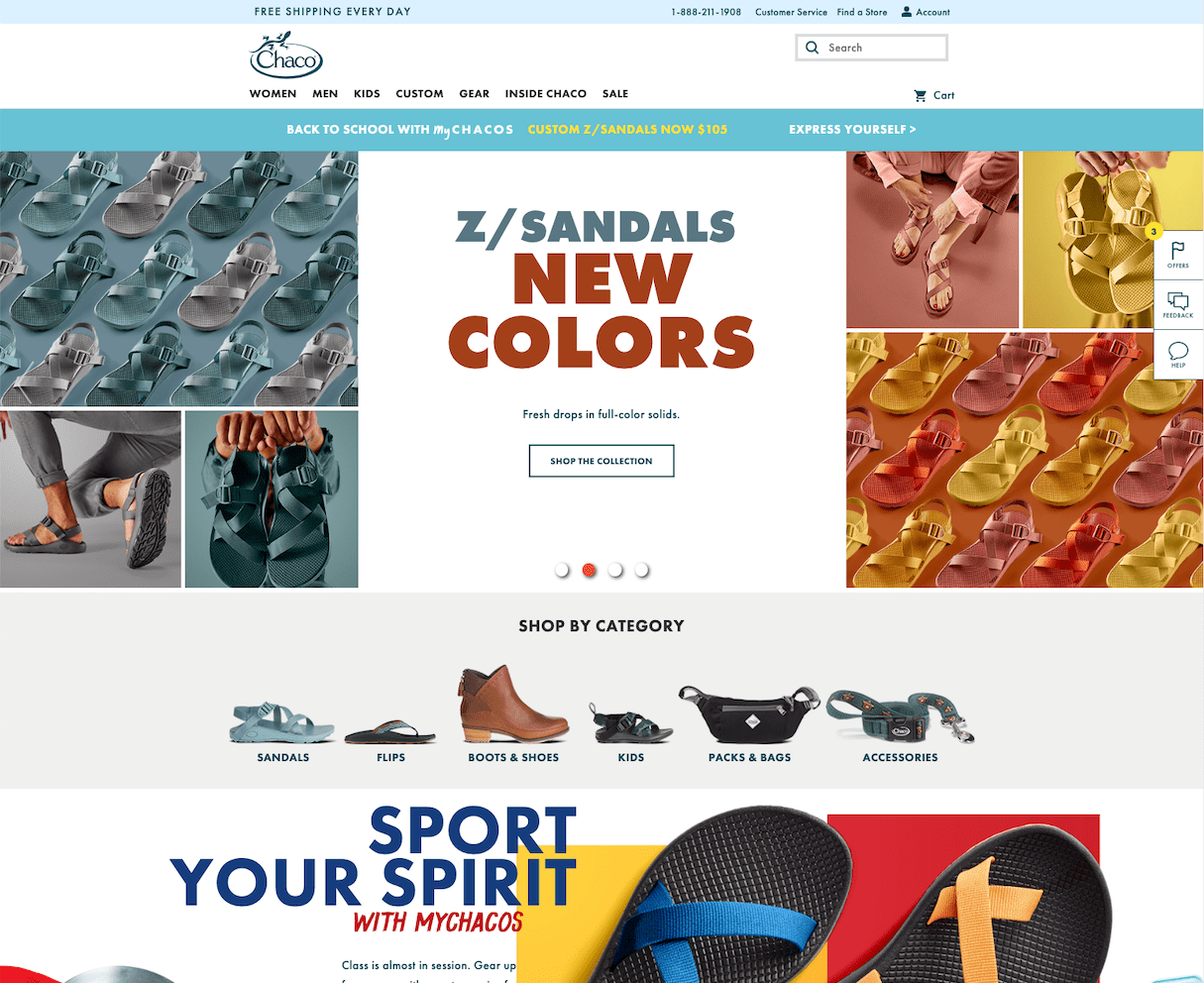 website color schemes: chacos