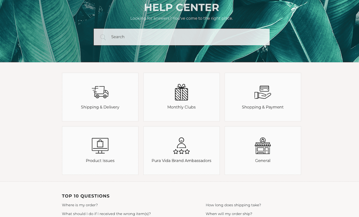 website redesign: help center