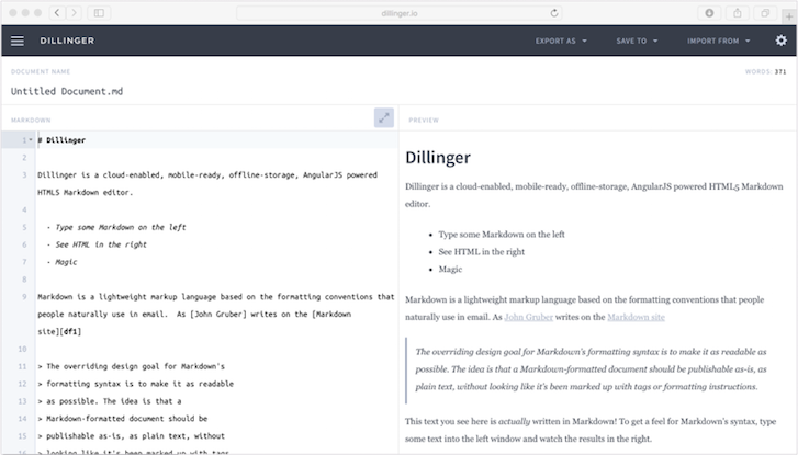 What is markdown syntax? Dillinger markdown conversion and export tool