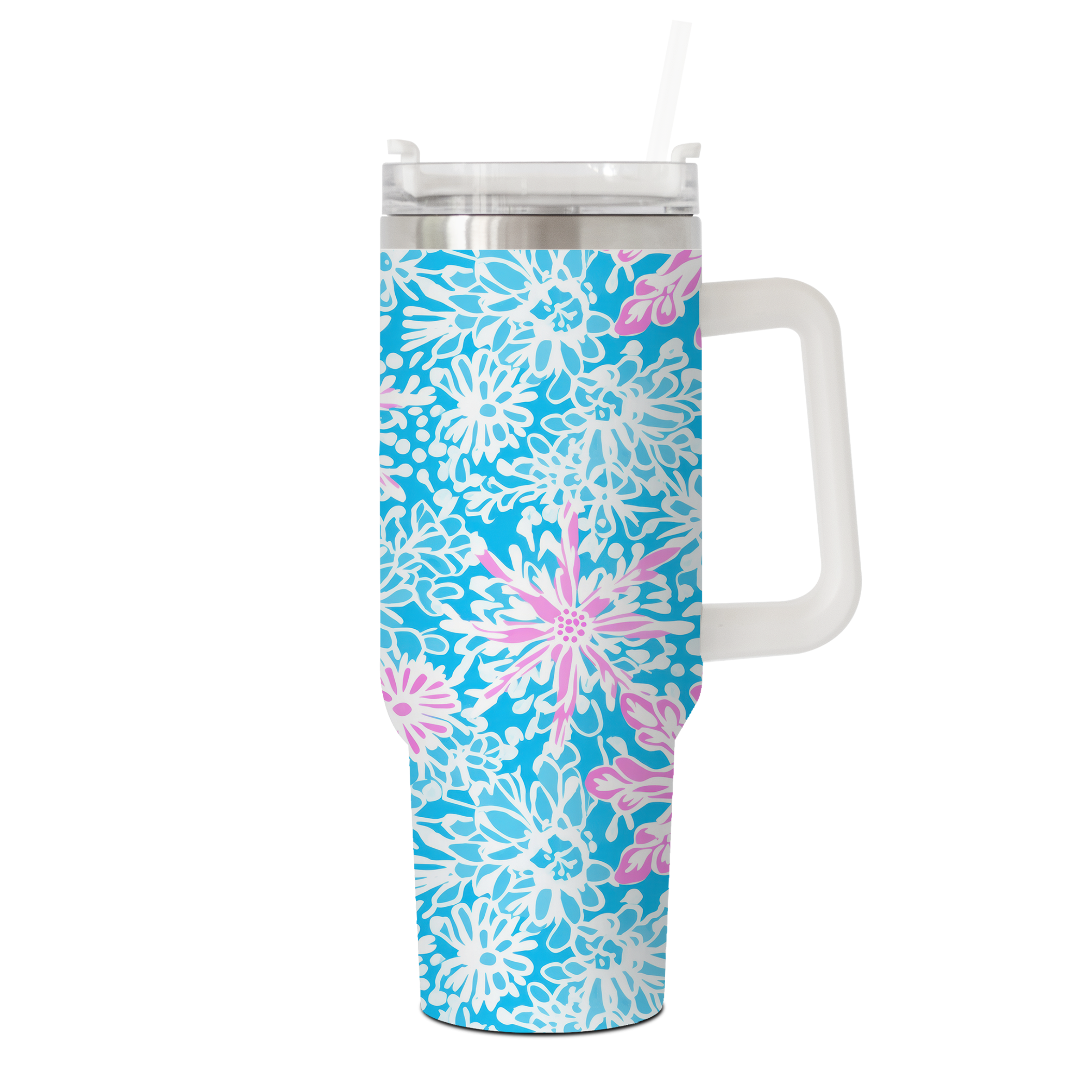 Floral Comfort Grip Handle for 30oz Tumblers