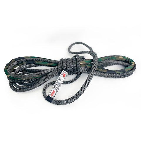 6 Black Hawse Fairlead 50'x 5/16 Synthetic Rope Winch Hook