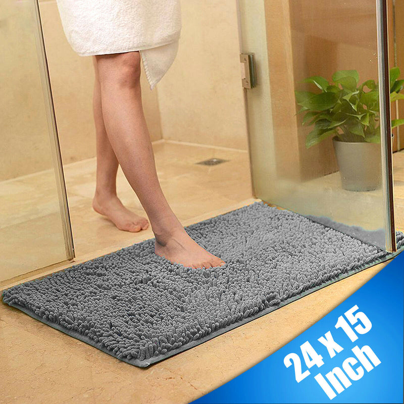 Soft Microfiber Shaggy Non Slip Absorbent Bath Mat