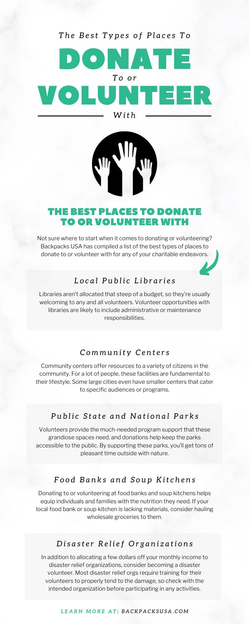 The Best Types of Places To Donate To or Volunteer With