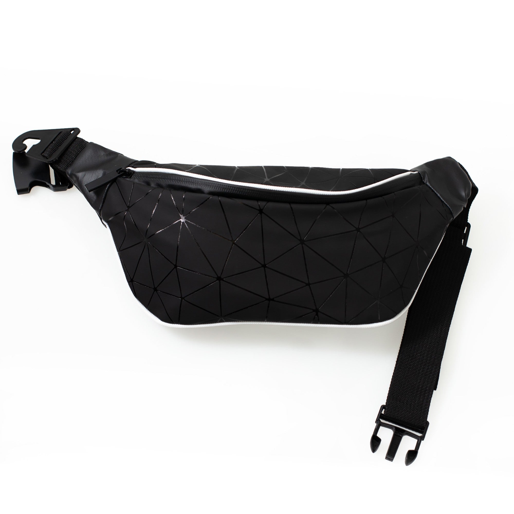 Diamond Design Large Bulk Fanny Packs Belt Bags in Black - Wholesale C