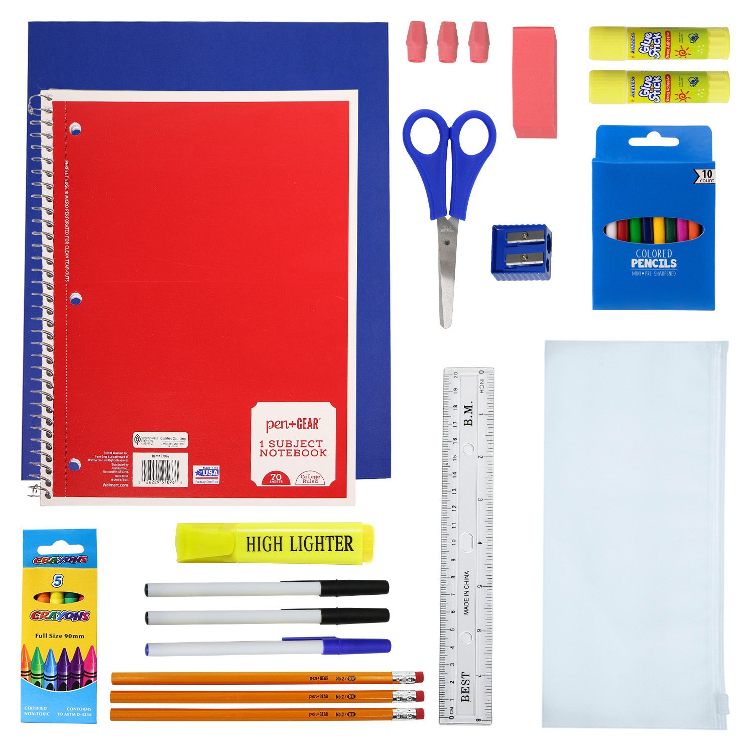 Wholesale 30 Piece School Supply Kit —