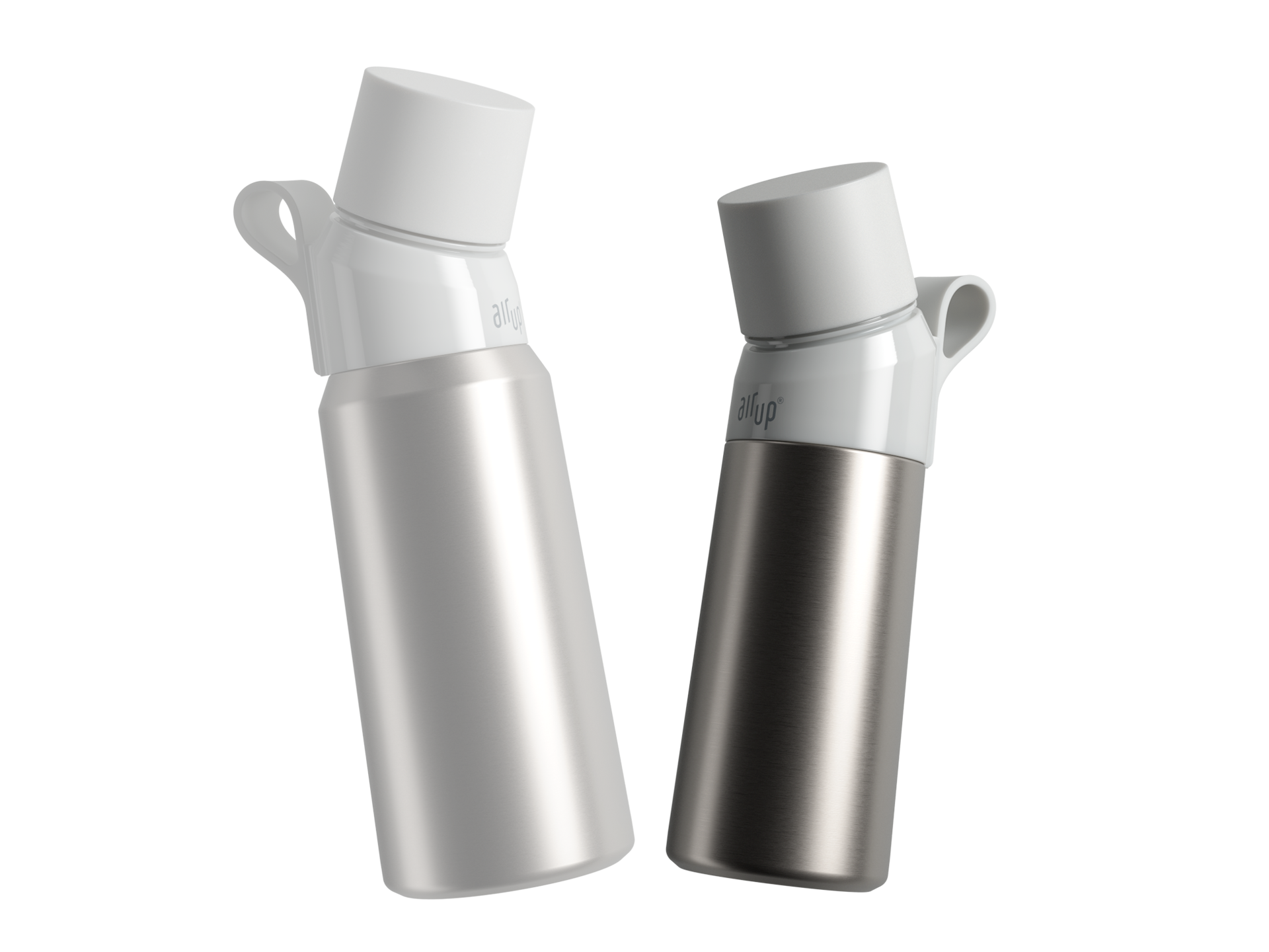 air up®  Steel Flasche, Silver, 480 ml + 3 Pods