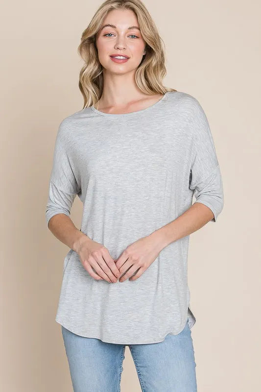 BOMBOM Gray Half Sleeve T-Shirt USA 🇺🇸