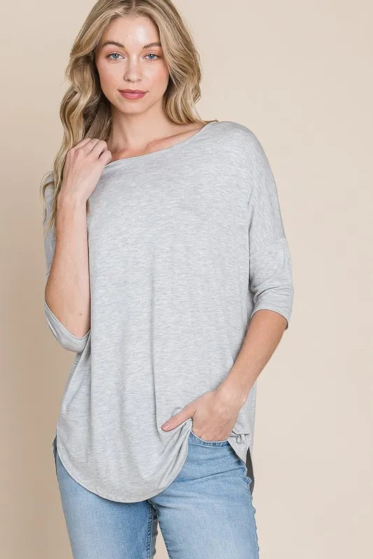 BOMBOM Gray Half Sleeve T-Shirt USA 🇺🇸