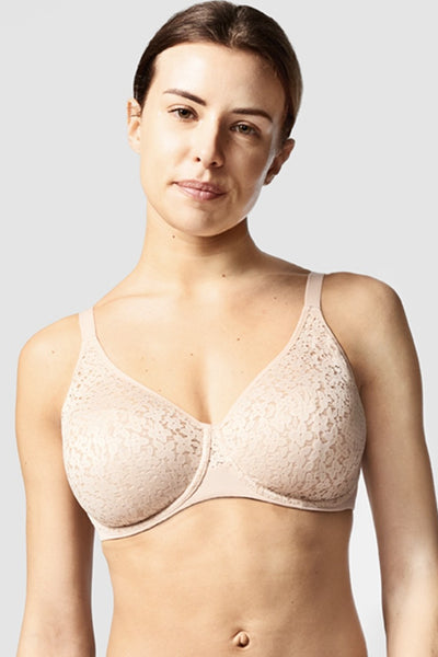 The Little Bra Company Women's Heather Push Up Bra for Petite Women, Deep  Plunge Neckline & Lace Back, Mesh Panel for Support, Light Natural Push Up