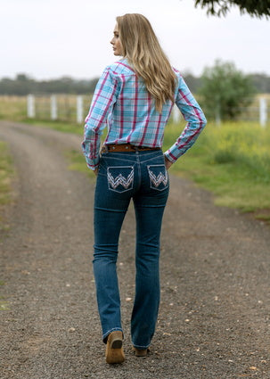 Womens Wrangler Arizona Q-Baby Booty Up Jeans - Hollis Rural Trading