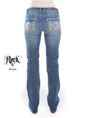 Rock 47 Wrangler Sits above Hip Jeans - 34 Leg - Indigo X0W2247489 - Hollis  Rural Trading