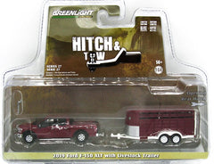 1/64 Greenlight 2019 Ford F-150 w/ Livestock Trailer, Hitch & Tow Series 27