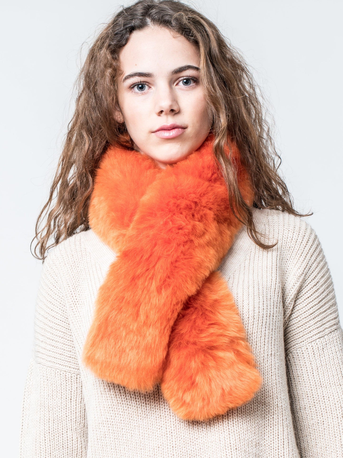 Irradiar Perspectiva frecuencia Bufanda de pelo de alpaca color naranja – Be ALPACA
