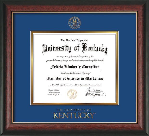 University of Kentucky Diploma Frames and Displays. All UKy Degrees