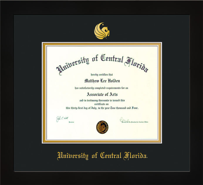 University of Central Florida Diploma FrameFlat Matte BlackSealBlack