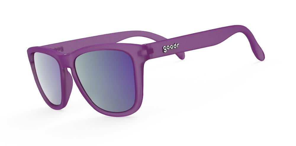 Cream and Purple goodr Running Sunglasses