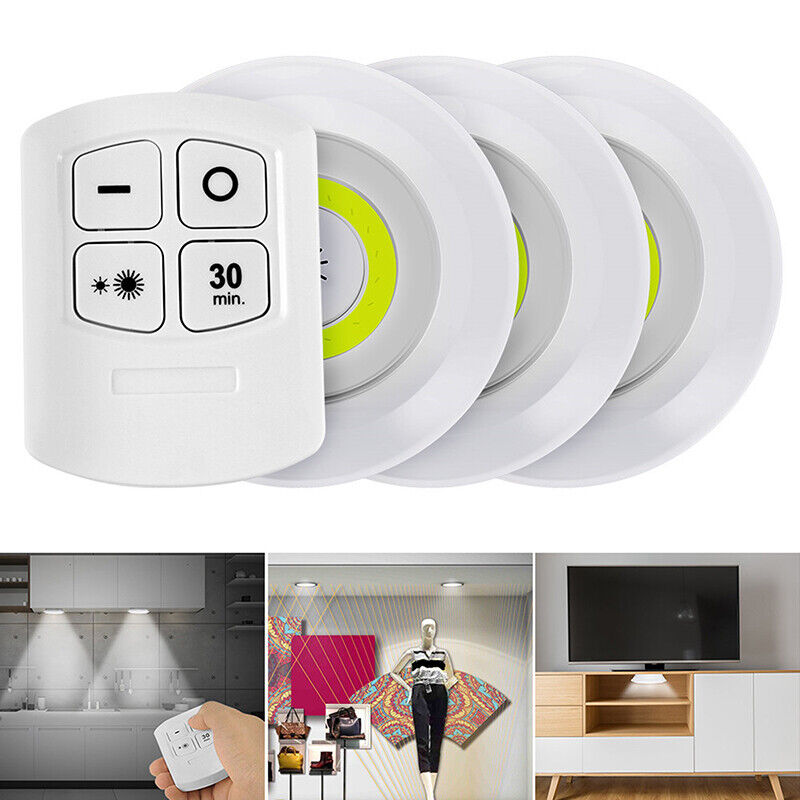 3X Wireless LED Light with Remote Control Timing Closet Under Cabinet