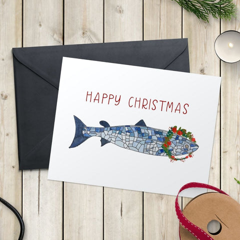 Salmon of knowledge in Belfast christmas card 