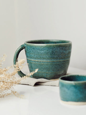 Charlotte Manser ceramics green mug