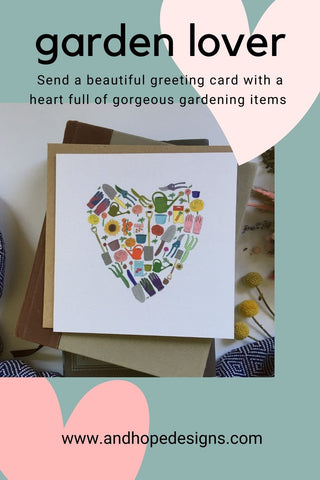 Send a gardening heart card