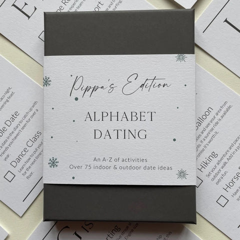 Alphabet dating A to Z cards to give you ideas for dates.